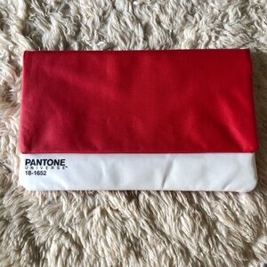 Pantone Universe Red and White Clutch